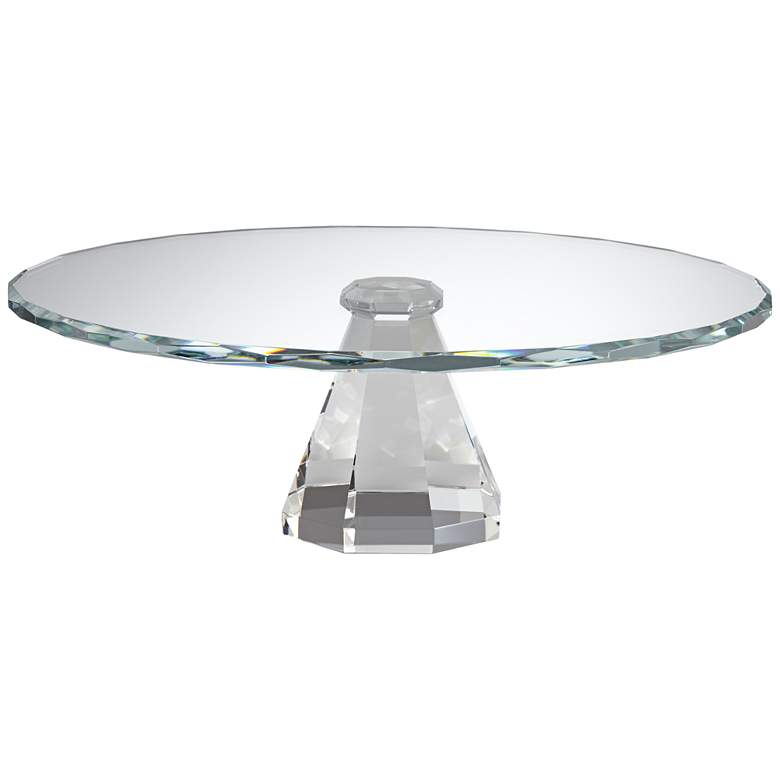Image 1 Marlowe Crystal 11 inch Round Pedestal Cake Stand