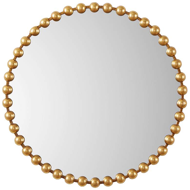 Image 2 Marlowe Gold Foiled 38 3/4 inch x 39 inch Wall Mirror
