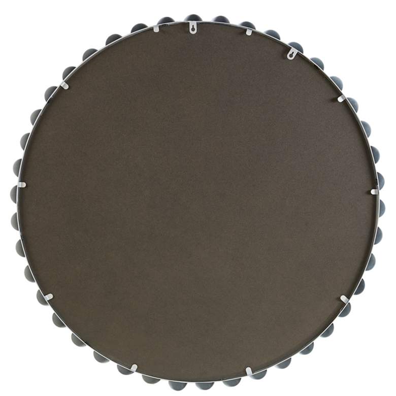 Image 5 Marlowe Matte White 36" Beaded Round Wall Mirror more views