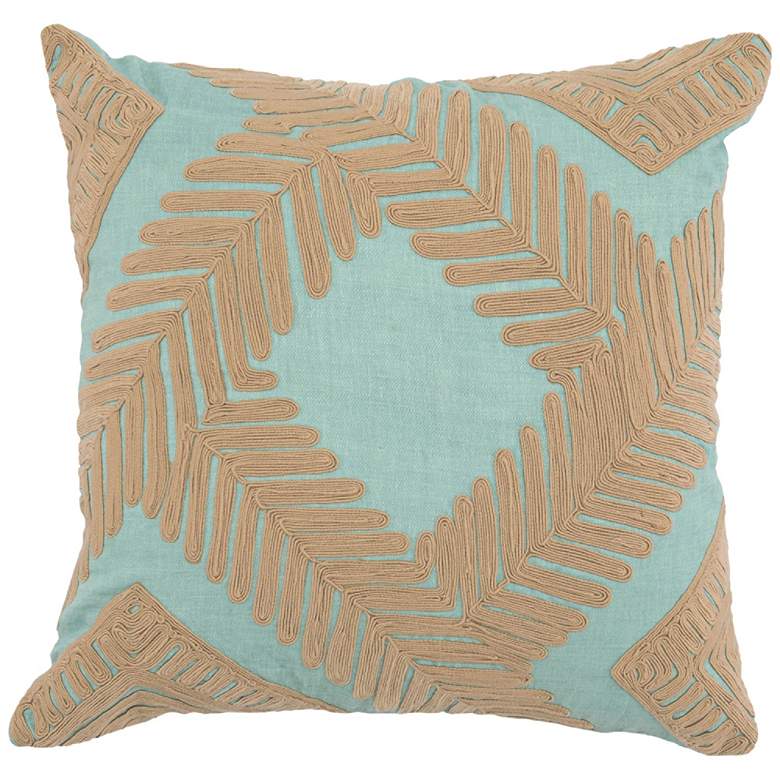 Image 1 Marly Blue Surf and Natural 22 inch Square Decorative Pillow