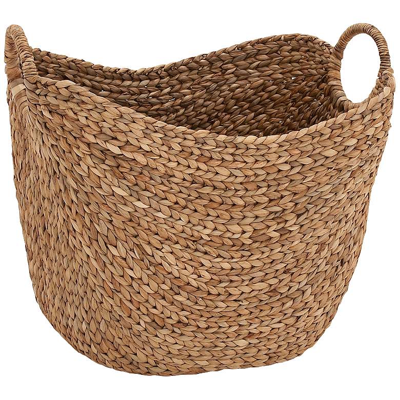 Image 1 Marne Natural Meandering-Weave Textured Seagrass Basket