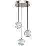 2_Marni 11 1/4" Wide Polished Nickel LED Multi-Light Pendant
