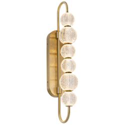 Marni 29 1/2" High Natural Brass LED Wall Sconce
