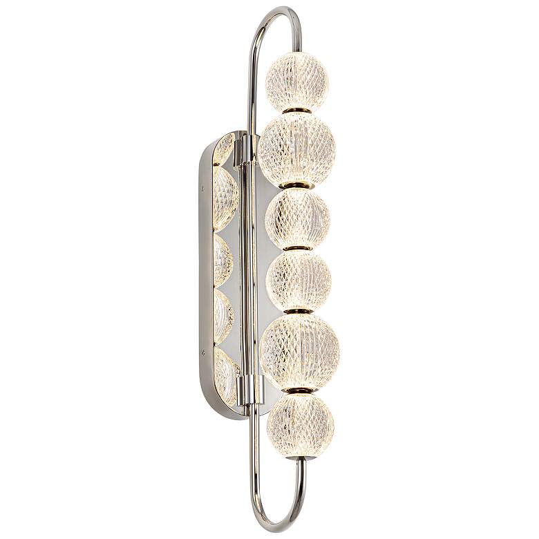Image 1 Marni 29 1/2" High Polished Nickel LED Wall Sconce