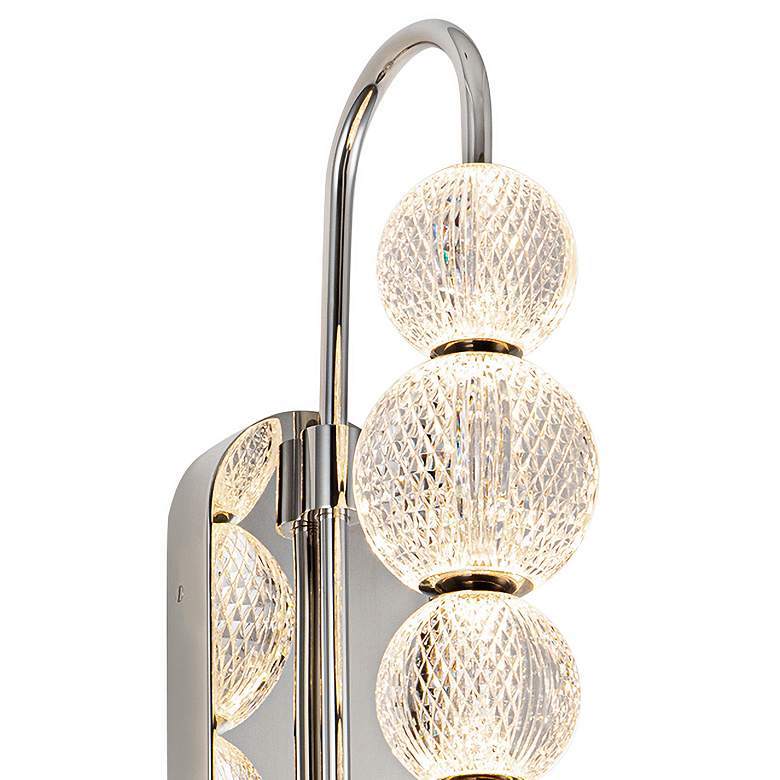 Image 2 Marni 29 1/2" High Polished Nickel LED Wall Sconce more views