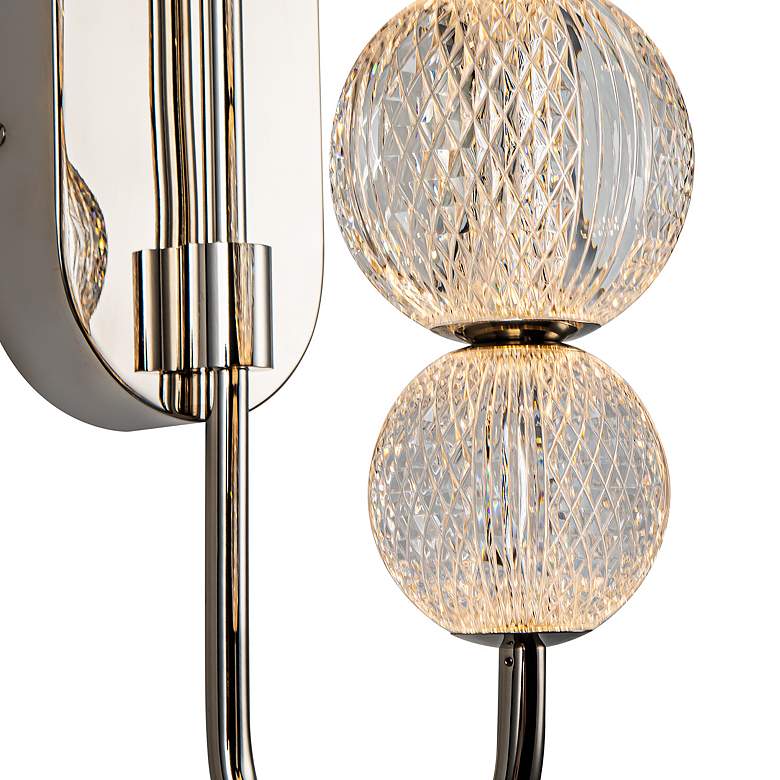 Image 3 Marni 29 1/2" High Polished Nickel LED Wall Sconce more views