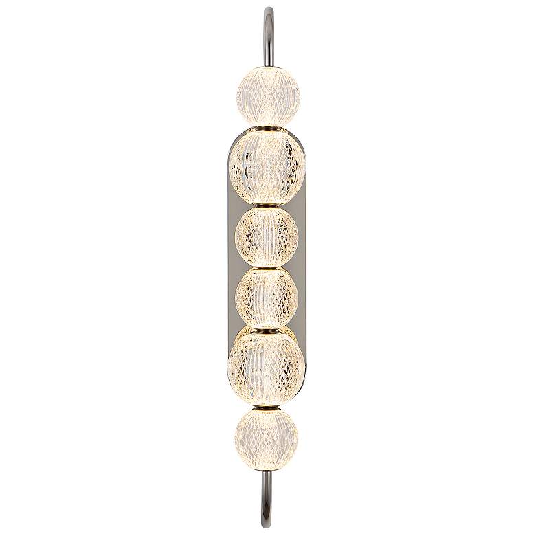 Image 4 Marni 29 1/2" High Polished Nickel LED Wall Sconce more views
