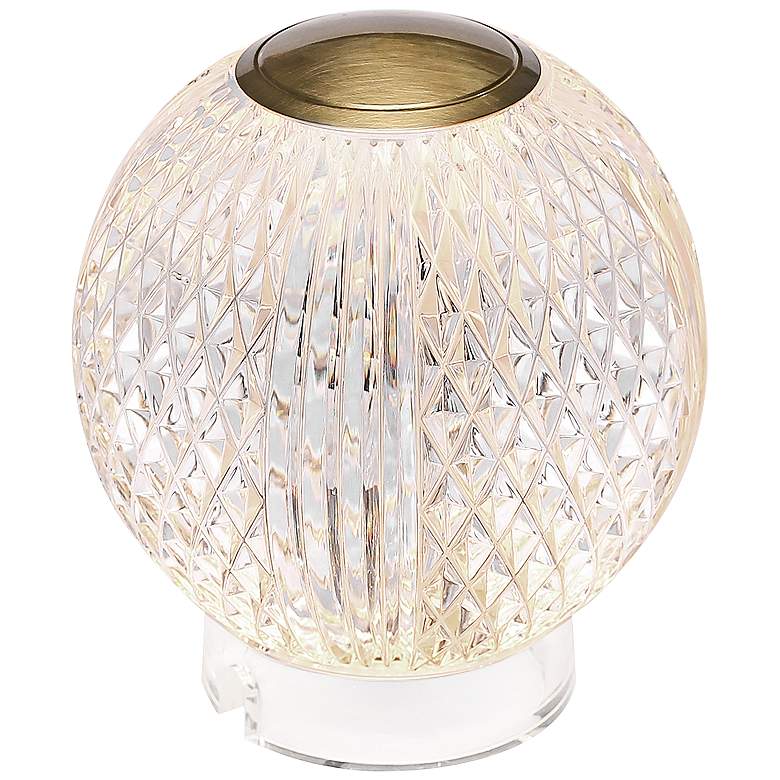 Image 2 Marni 4 1/4" High Natural Brass LED Accent Table Lamp