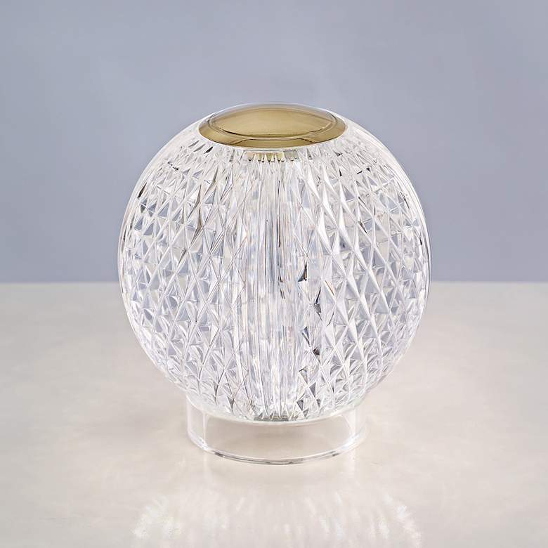 Image 4 Marni 4 1/4" High Natural Brass LED Accent Table Lamp more views