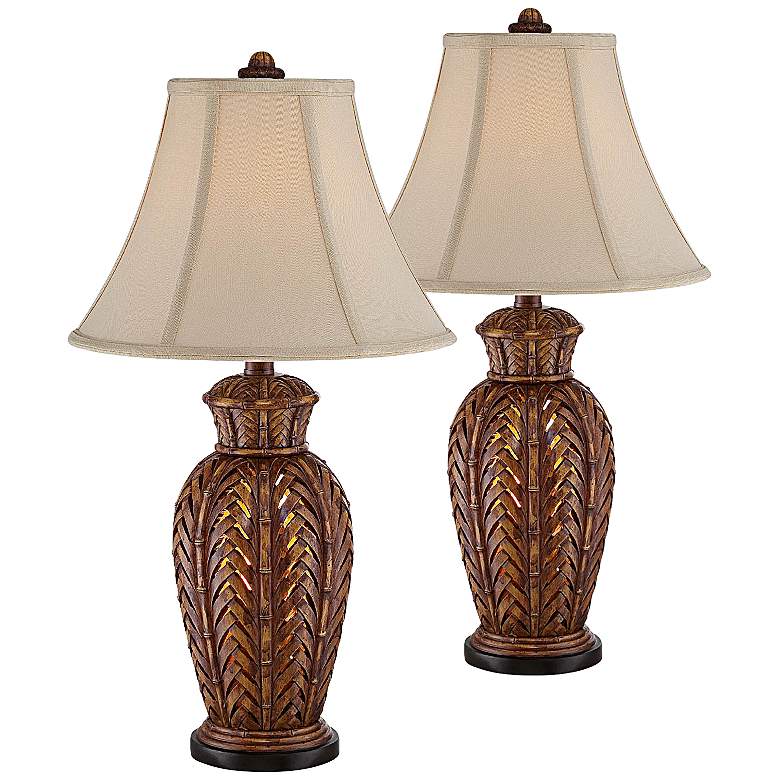 Image 1 Maroa Wicker Night Light Table Lamp Set of 2