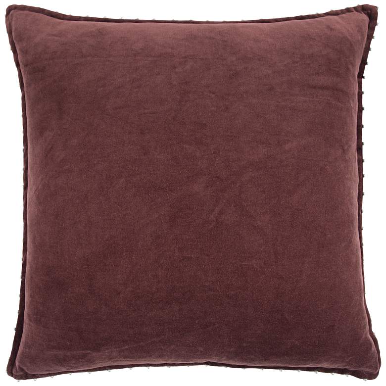 Image 1 Maroon Purple Cotton 22 inch Square Throw Pillow