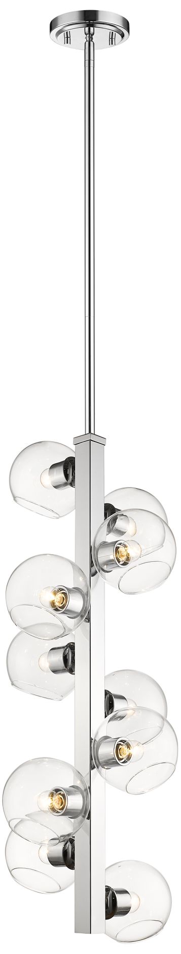 Marquee 14" Wide Chrome 10-Light Pendant