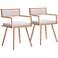 Marquee White Croc and Rose Gold Armchairs Set of 2