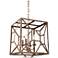 Marquelle 17" Wide Gold Leaf Open-Cube Chandelier