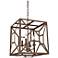 Marquelle 17" Wide Weathered Iron Open-Cube Chandelier