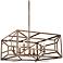Marquelle 28" Wide Gold Leaf Open-Square Chandelier