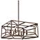 Marquelle 28" Wide Weathered Iron Open-Square Chandelier
