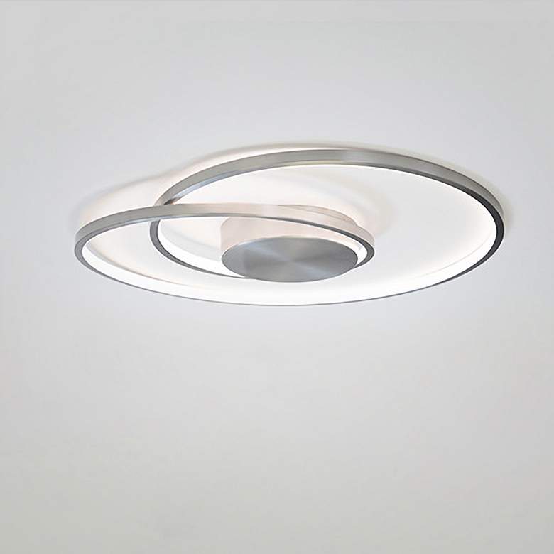 Image 2 Marques 2.38"H x 21.63"W 1-Light Flush Mount in Brushed Nickel