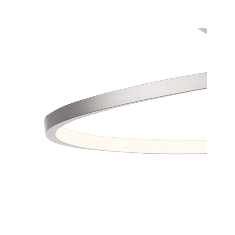 Image 4 Marques 2.38 inchH x 21.63 inchW 1-Light Flush Mount in Brushed Nickel more views
