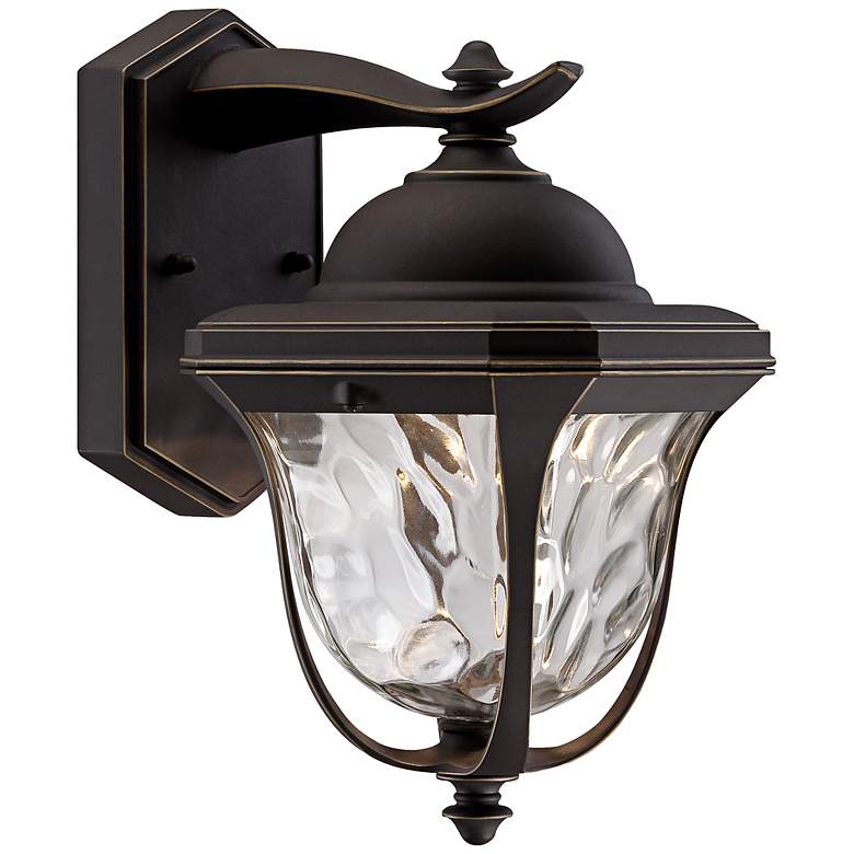 Image 1 Marquette 10 1/2" High LED Bronze Outdoor Wall Light