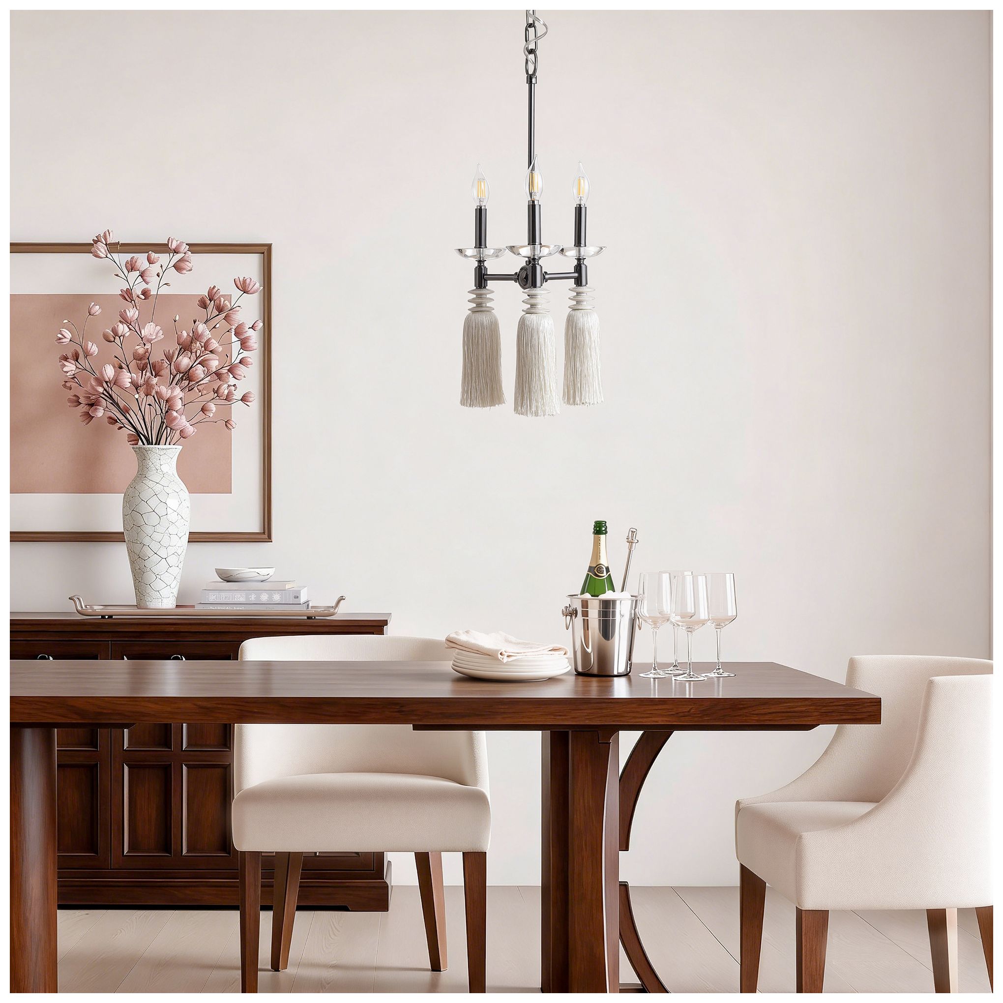 Image 6 Marquette 11" Wide Black Nickel Chandelier more views