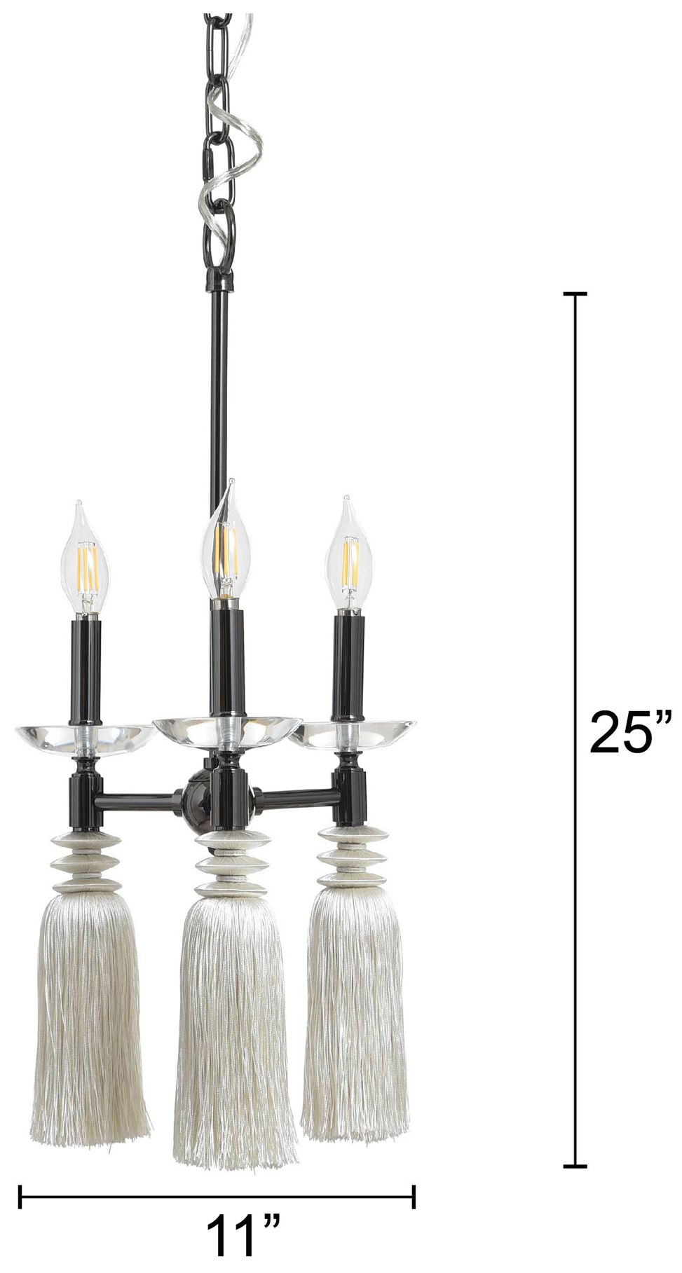 Image 7 Marquette 11" Wide Black Nickel Chandelier more views