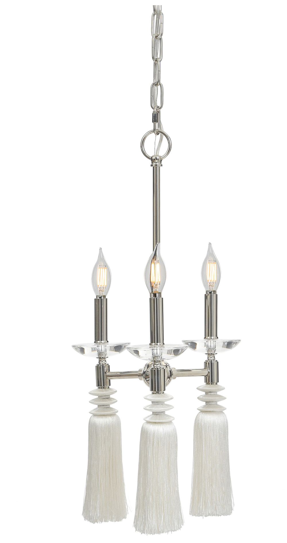 Image 2 Marquette 11" Wide Polished Nickle Chandelier more views