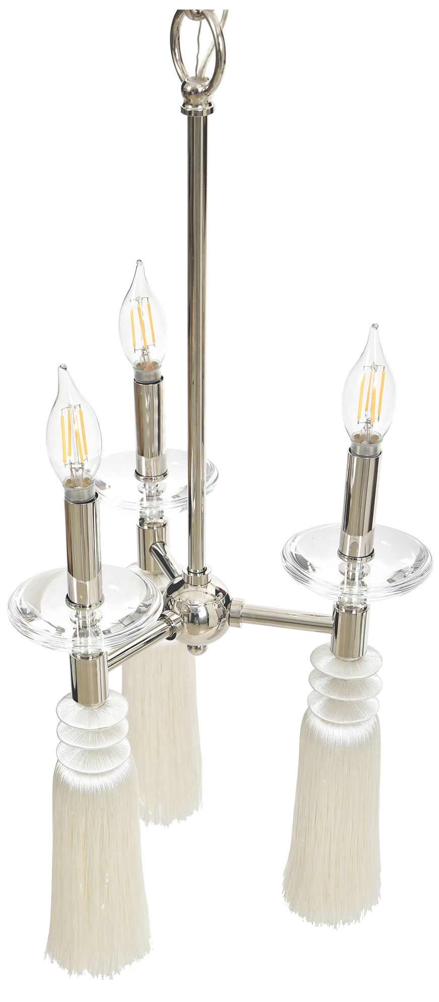 Image 3 Marquette 11" Wide Polished Nickle Chandelier more views