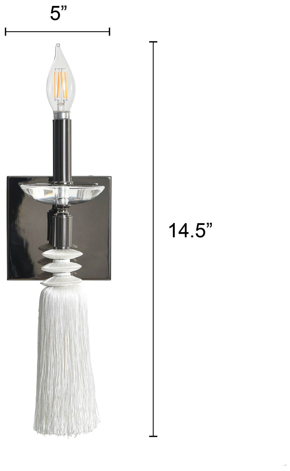 Image 7 Marquette 14.5" High Black Nickel Sconce more views