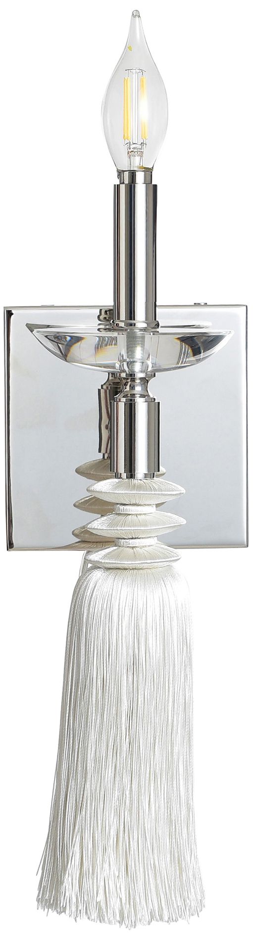 Marquette 14.5" High Polished Nickel Sconce