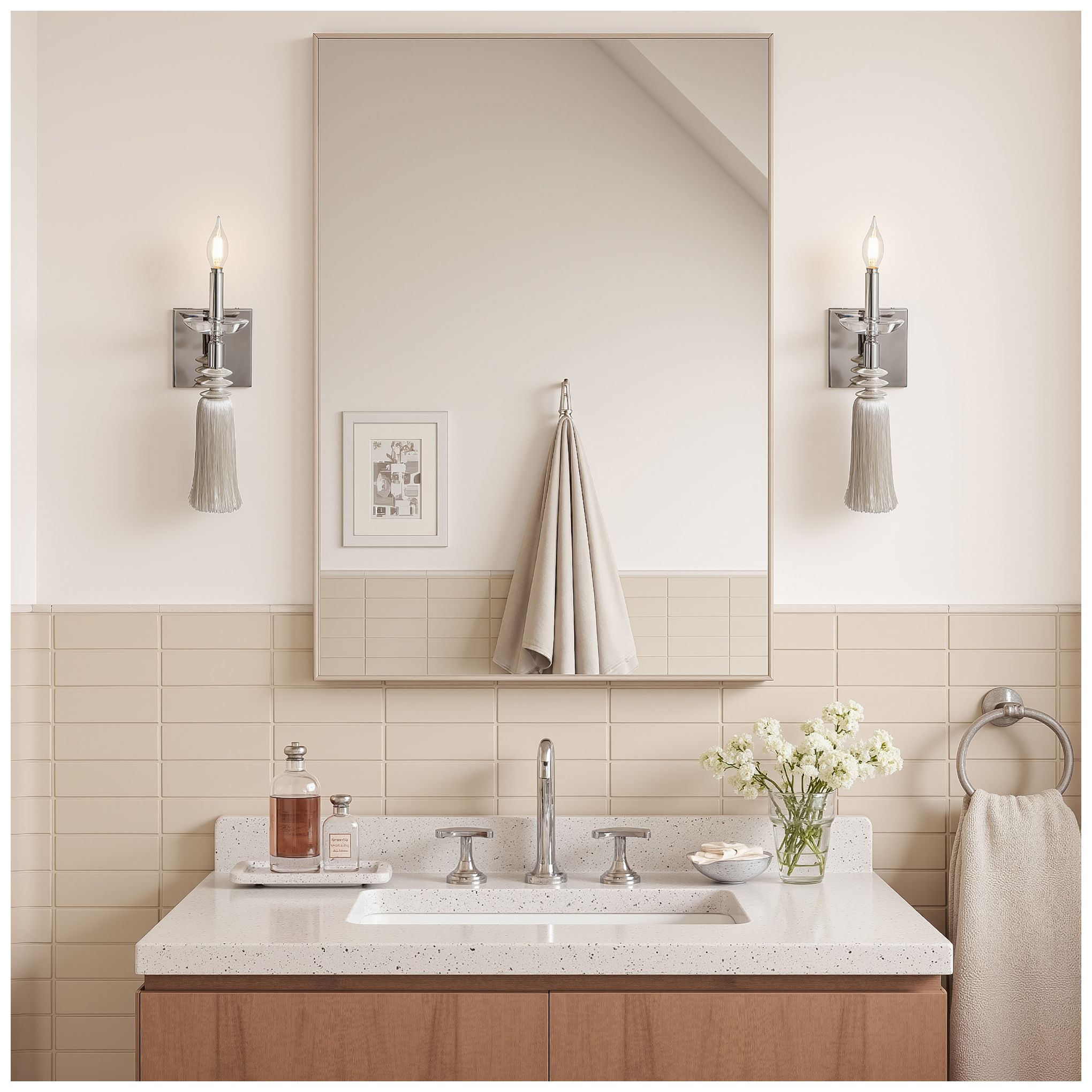 Image 6 Marquette 14.5" High Polished Nickel Sconce more views