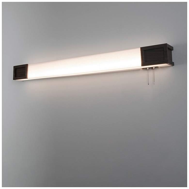 Image 3 Marquette - 3 Ft. Overbed Light Fixture - Walnut Finish more views