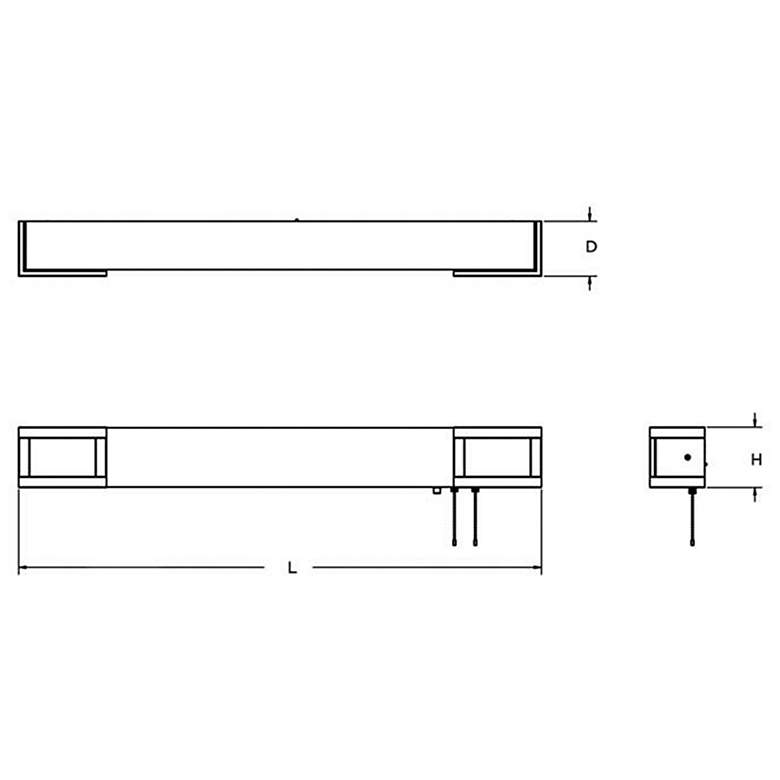 Image 4 Marquette - 3 Ft. Overbed Light Fixture - Walnut Finish more views
