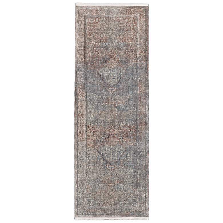 Image 1 Marquette Transitional Medallion Soft Indoor Blue Area Rug 39GVF