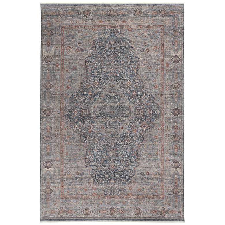 Image 1 Marquette Transitional Medallion Soft Indoor Gray Area Rug 3778F