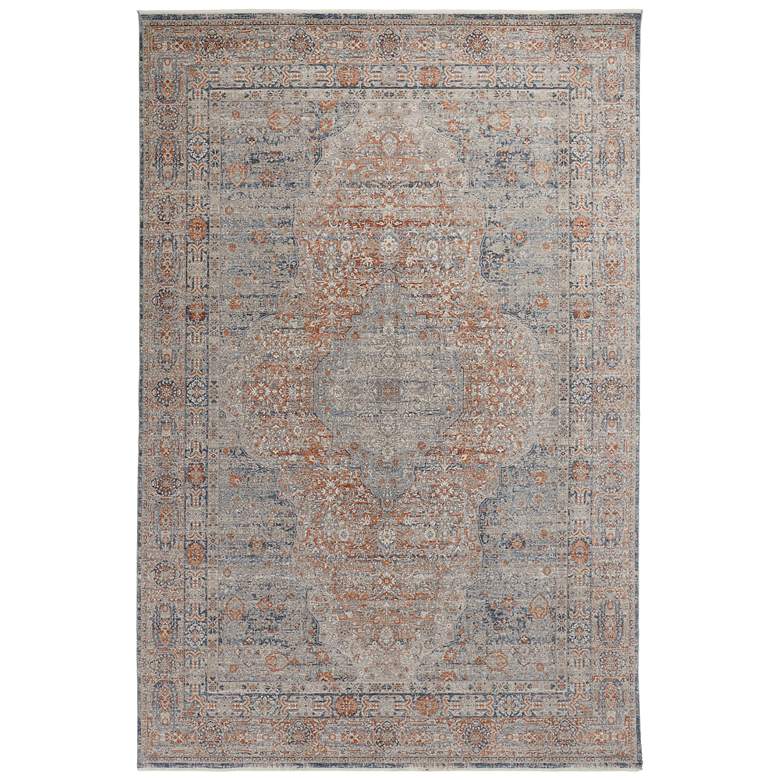 Image 1 Marquette Transitional Medallion Soft Indoor Gray Area Rug 3778F