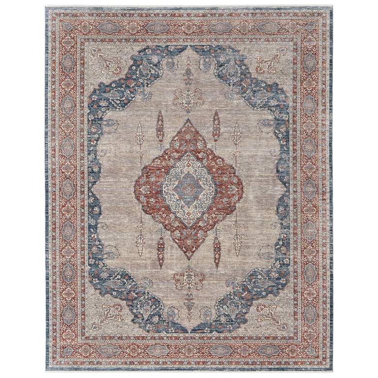 Image 1 Marquette Transitional Medallion Soft Indoor Gray Area Rug 39GRF