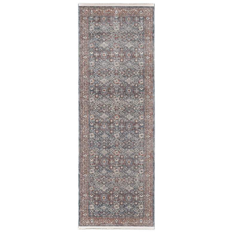 Image 1 Marquette Transitional Oriental Soft Indoor Blue Area Rug 39GTF