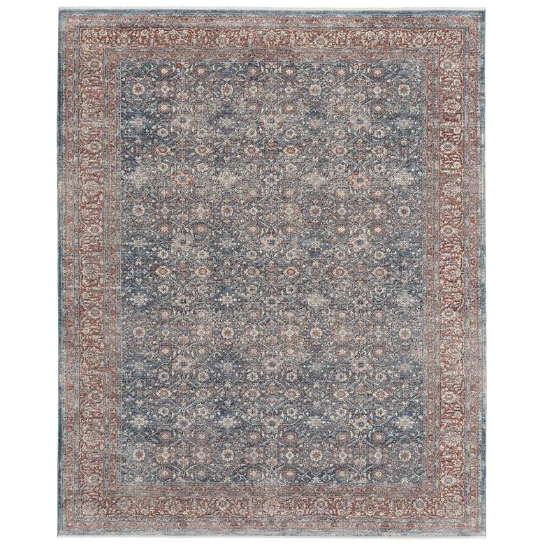 Image 1 Marquette Transitional Oriental Soft Indoor Blue Area Rug 39GTF