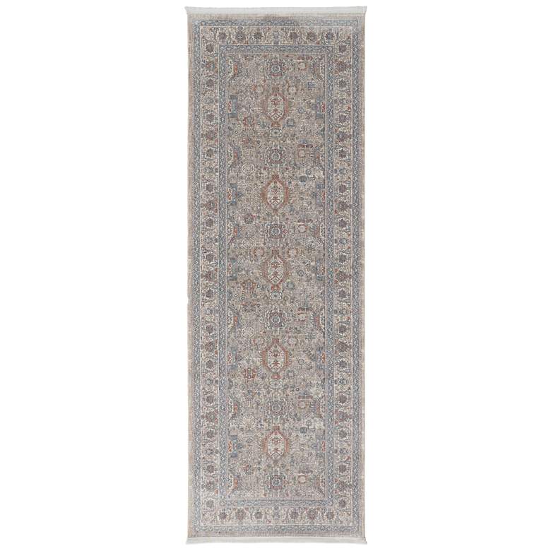 Image 1 Marquette Transitional Oriental Soft Indoor Taupe Area Rug 3761F