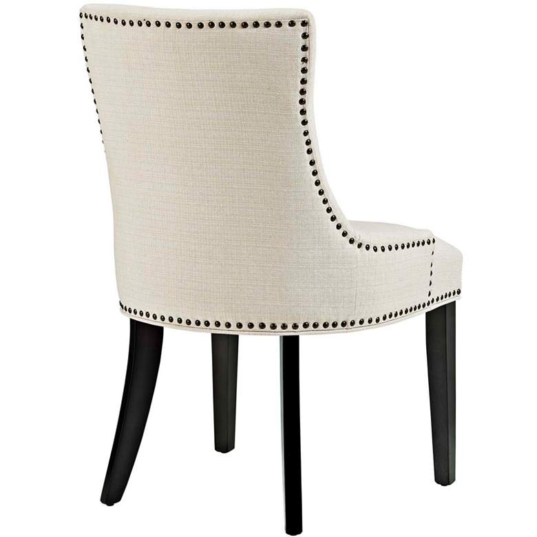 Image 4 Marquis Beige Fabric Nail Head trim Dining Chair more views