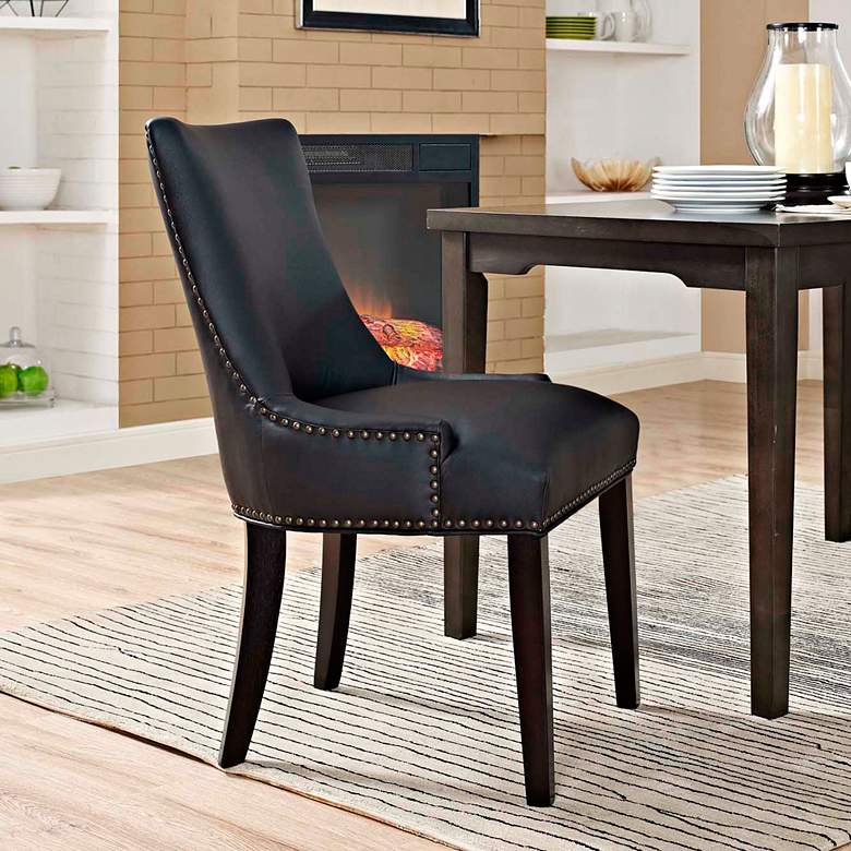 Image 1 Marquis Black Faux Leather Dining Chair