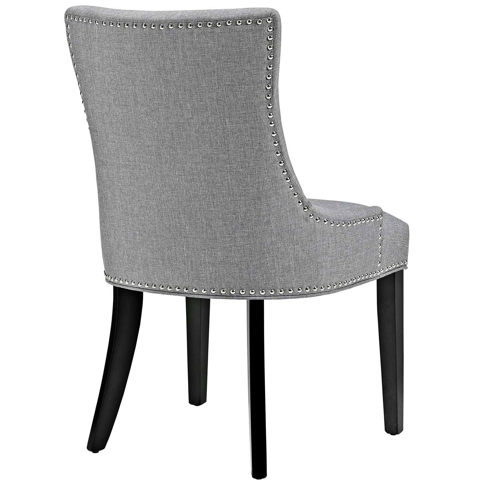 light gray upholstered dining chair