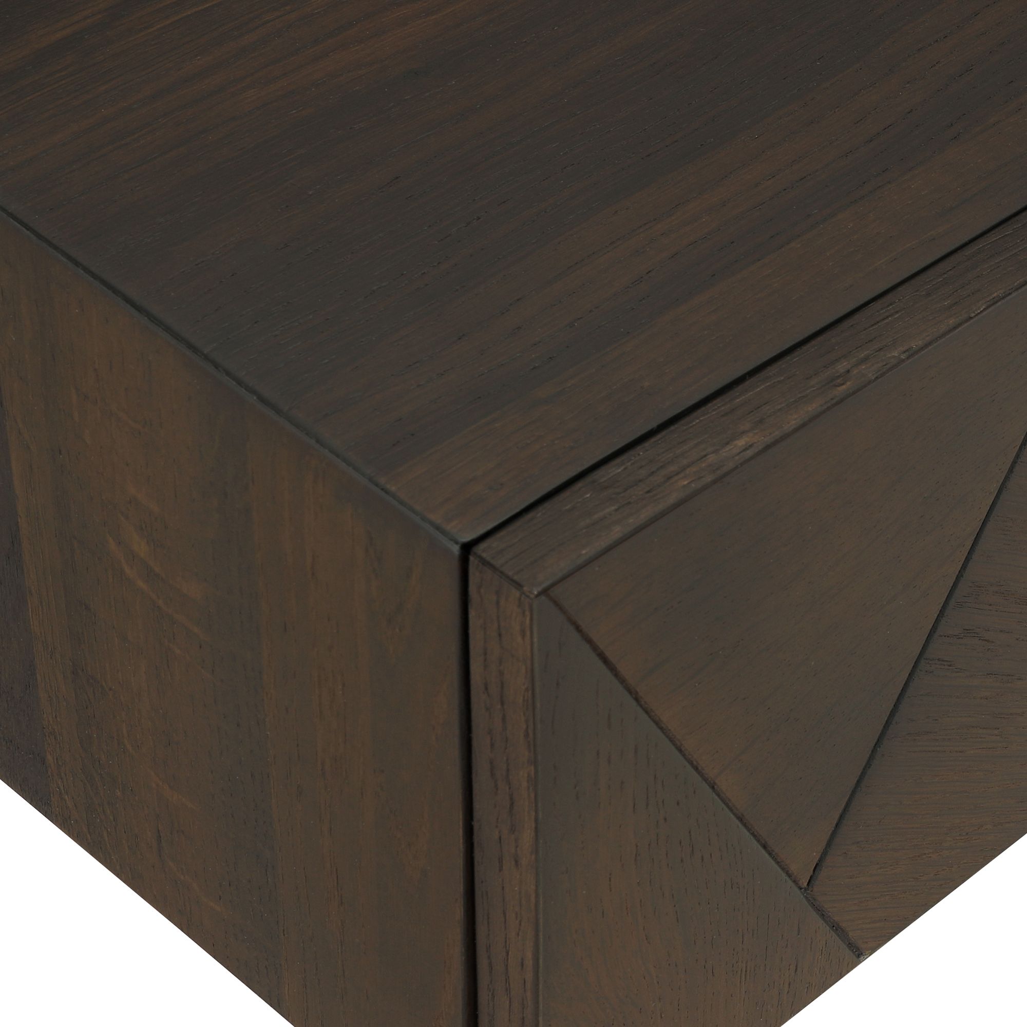 Image 5 Marquis Nightstand with 1 Drawer in Oak Wood and Black Metal Legs more views