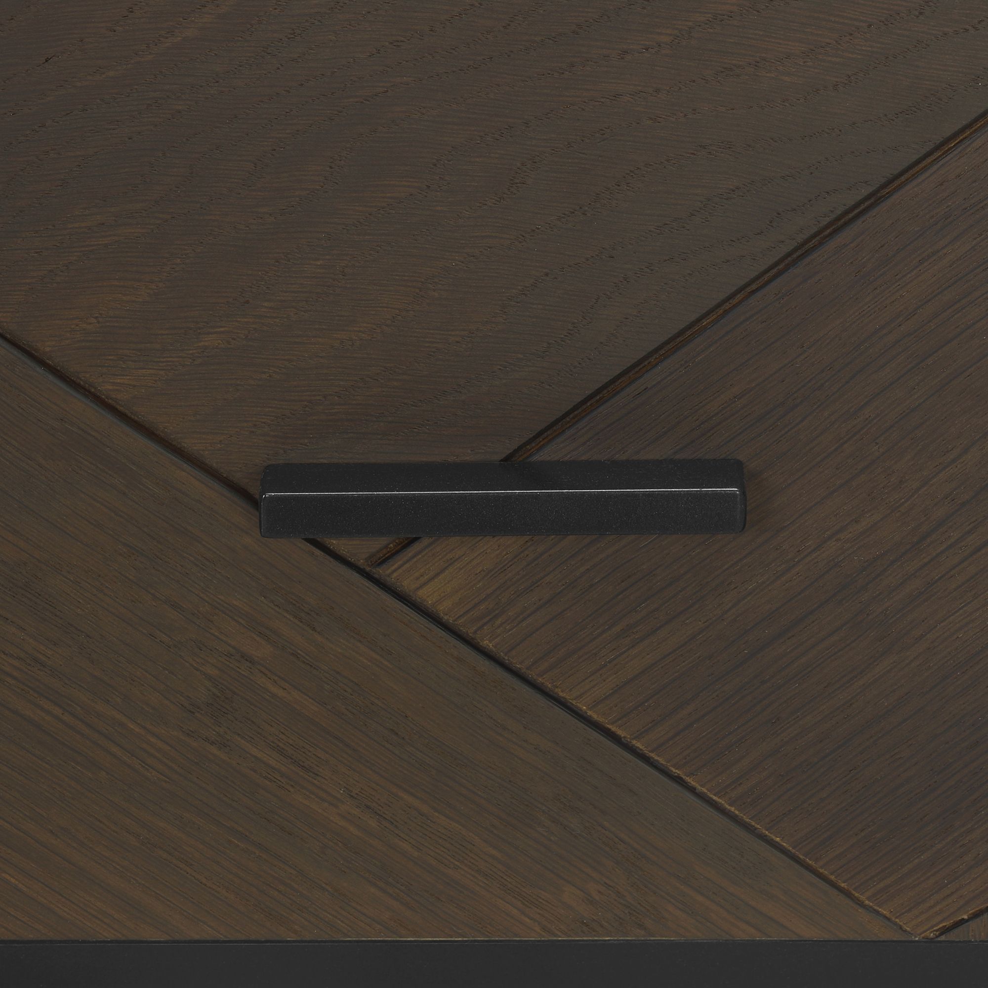 Image 7 Marquis Nightstand with 1 Drawer in Oak Wood and Black Metal Legs more views