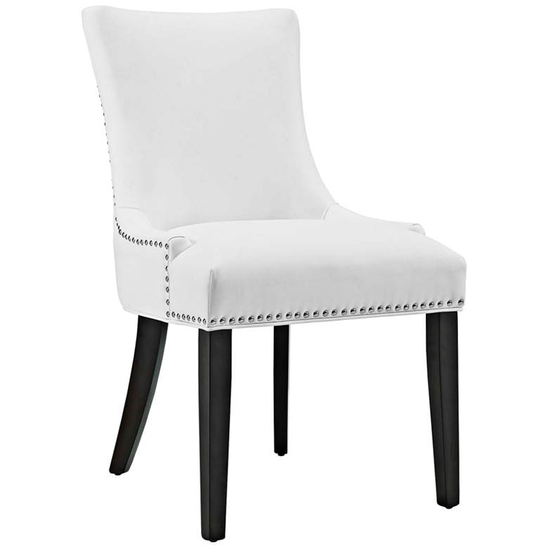 Image 2 Marquis White Faux Leather Dining Chair