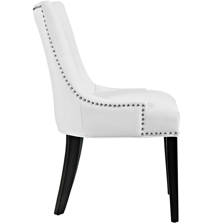 Image 3 Marquis White Faux Leather Dining Chair more views