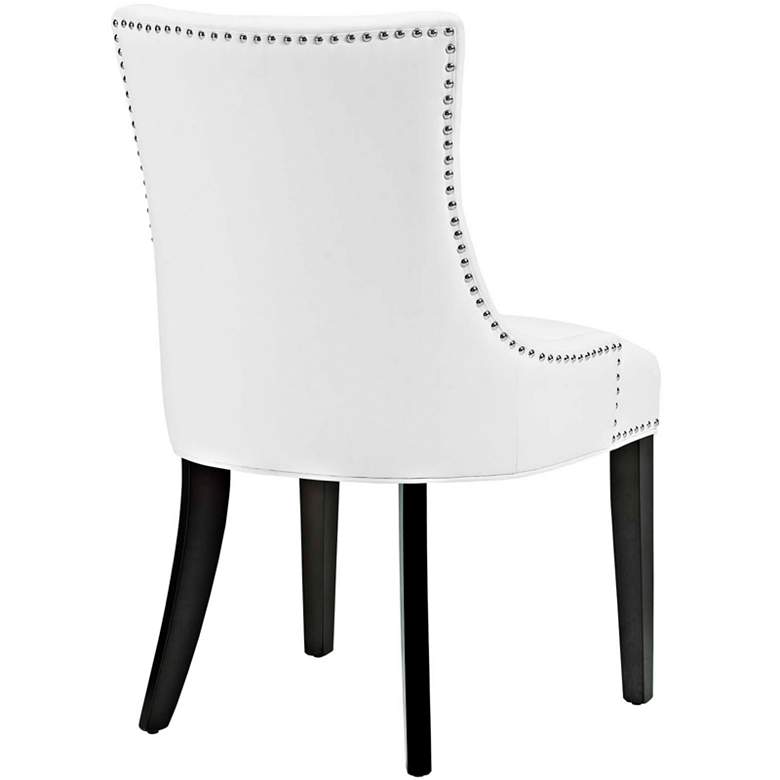 Image 4 Marquis White Faux Leather Dining Chair more views