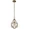 Marquise 9 3/4" Wide Burnished Silver Mini Pendant
