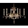 Marquise Crystal 36"W Antique Silver Leaf 6-Light Chandelier